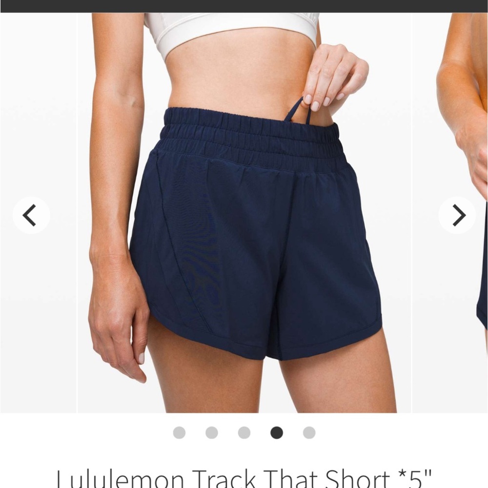 Lululemon Mid-Rise Track That Shorts 5” True Navy